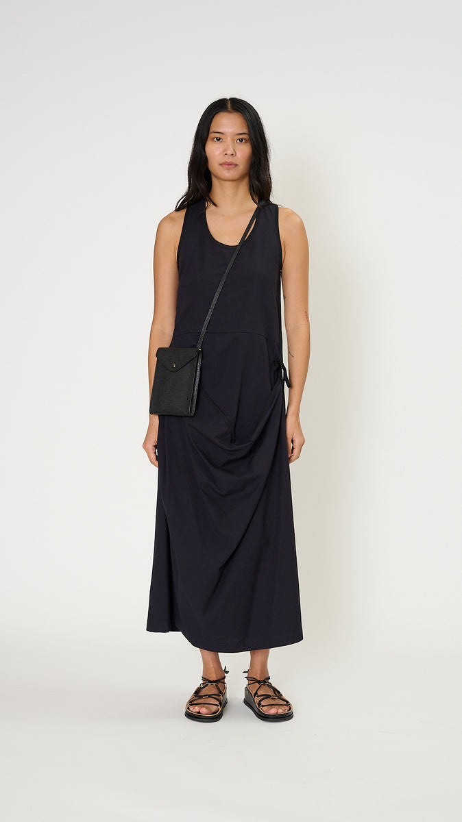 Lemaire Sleeveless Wrap Dress in Midnight Indigo – Diamond Dream