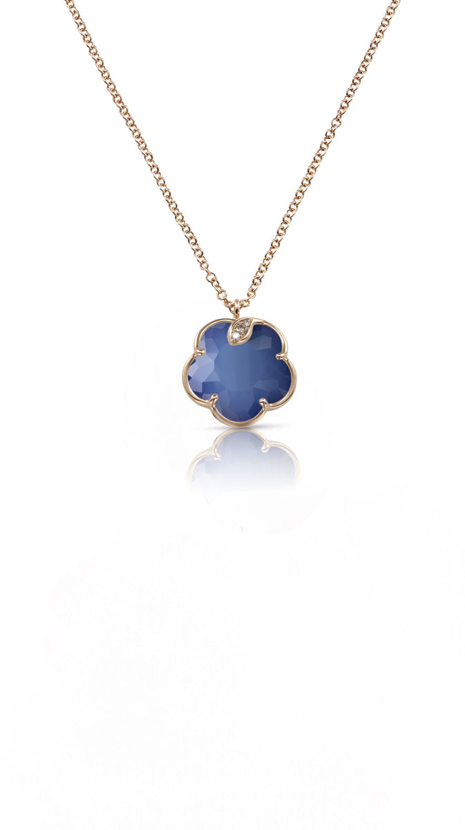 Pasquale Bruni Petit Joli Necklace in 18k Rose Gold with Blue Moon