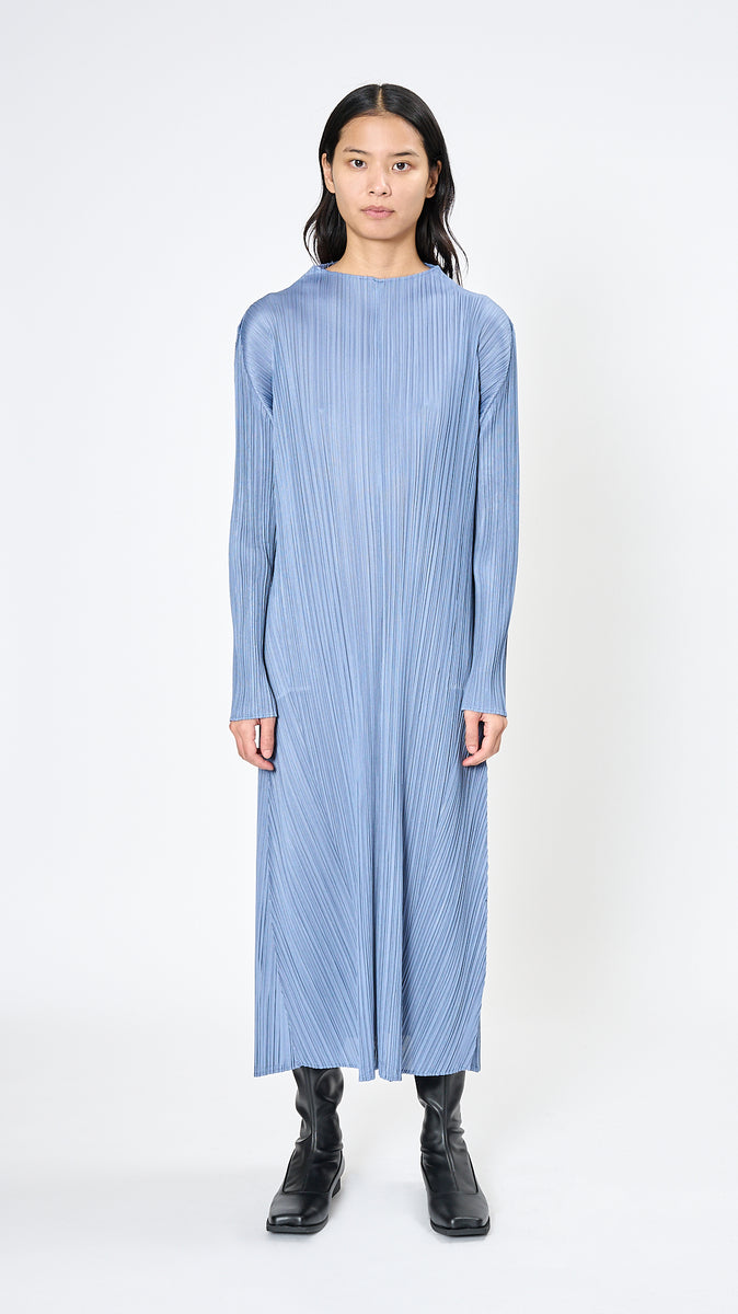Issey Miyake Pleats Please Monthly Colors: November Dress in Grayish Blue
