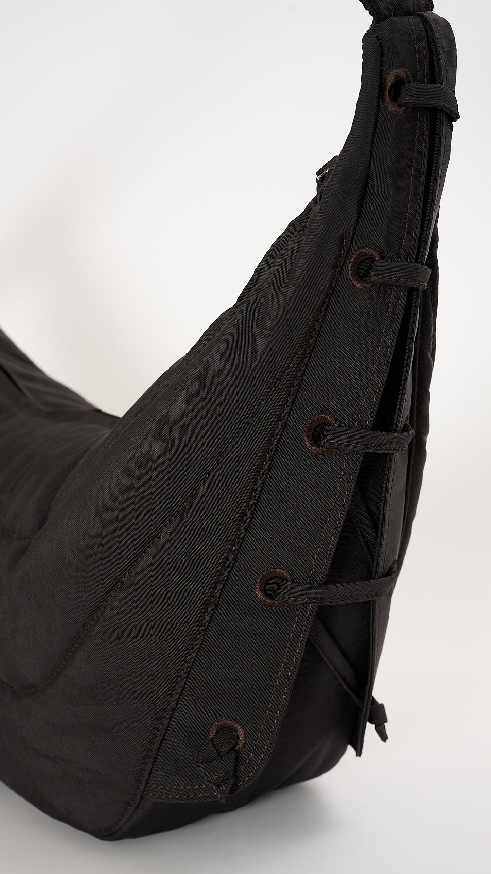 Lemaire Medium Soft Game Bag in Dark Chocolate – Diamond Dream