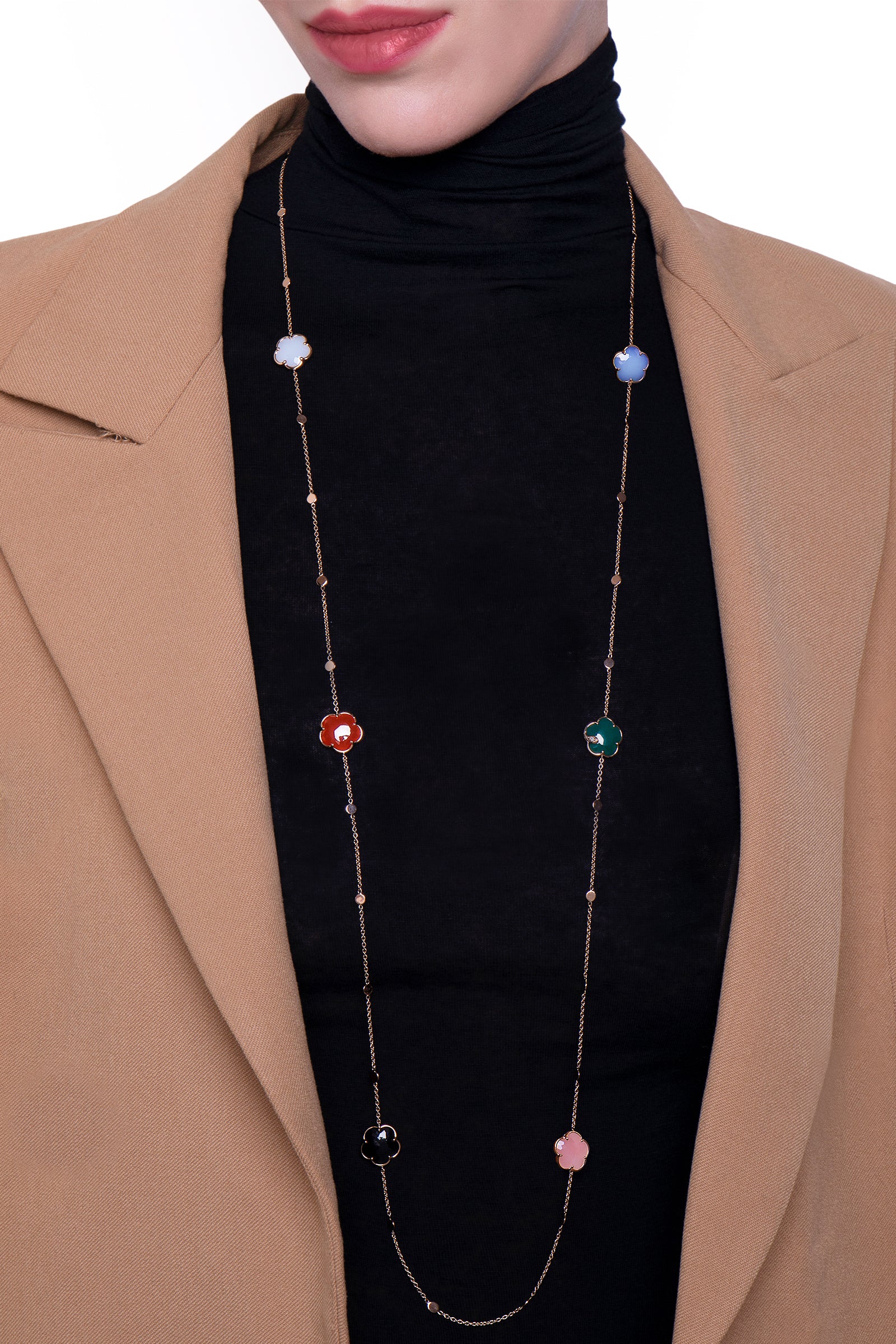 Pasquale Bruni Petit Joli Necklace in 18k Rose Gold with Blue Moon