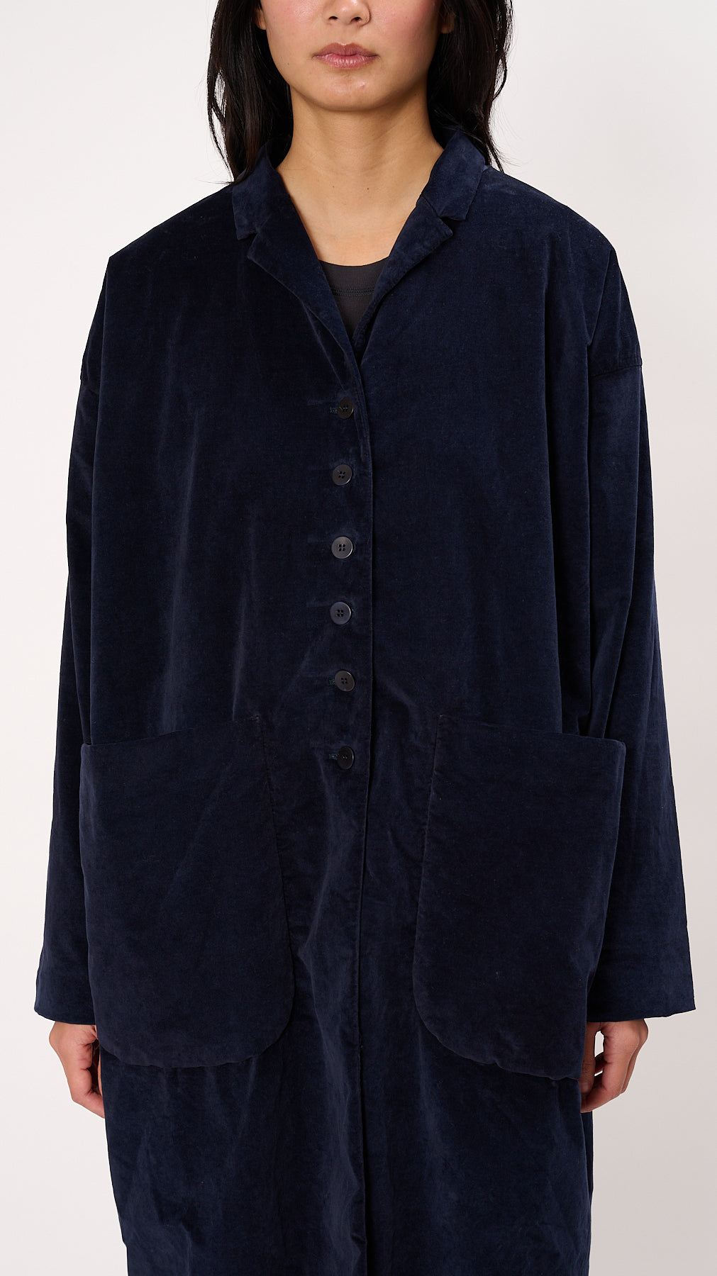 Album di Famiglia Velvet Long Coat in Ink – Diamond Dream Jewelry