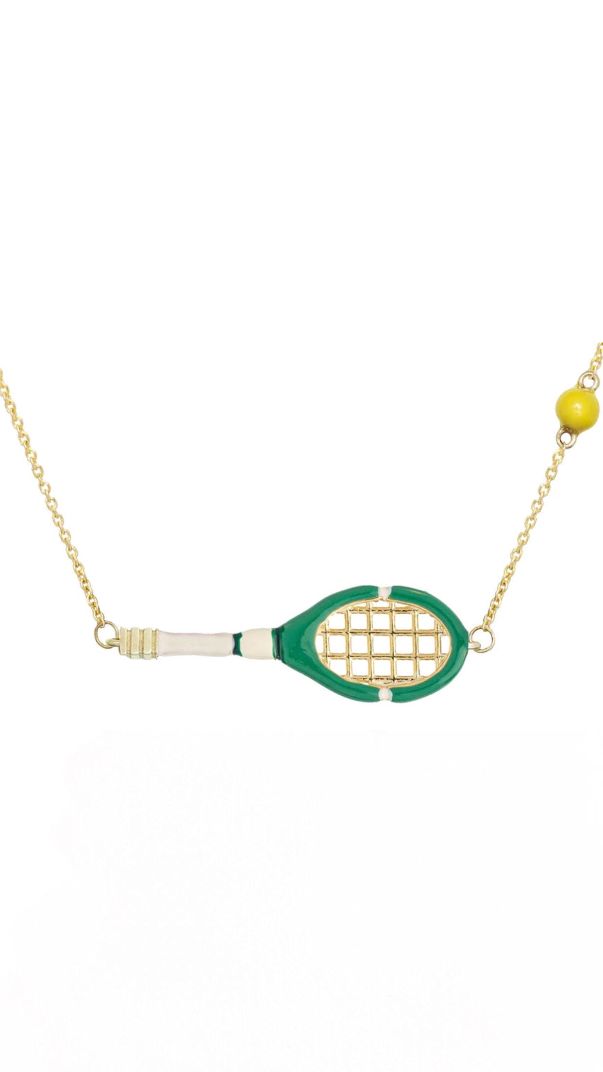 ALIITA ネックレス TENNIS PELOTA ENAMEL NECKLACE ROLO Tennis Pelota Pink Gold Necklace - ALIITA – ALIITA-US
