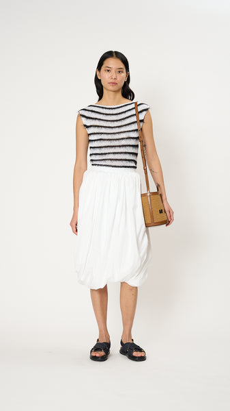 Marni Bio Poplin Balloon Skirt in Lily White – Diamond Dream