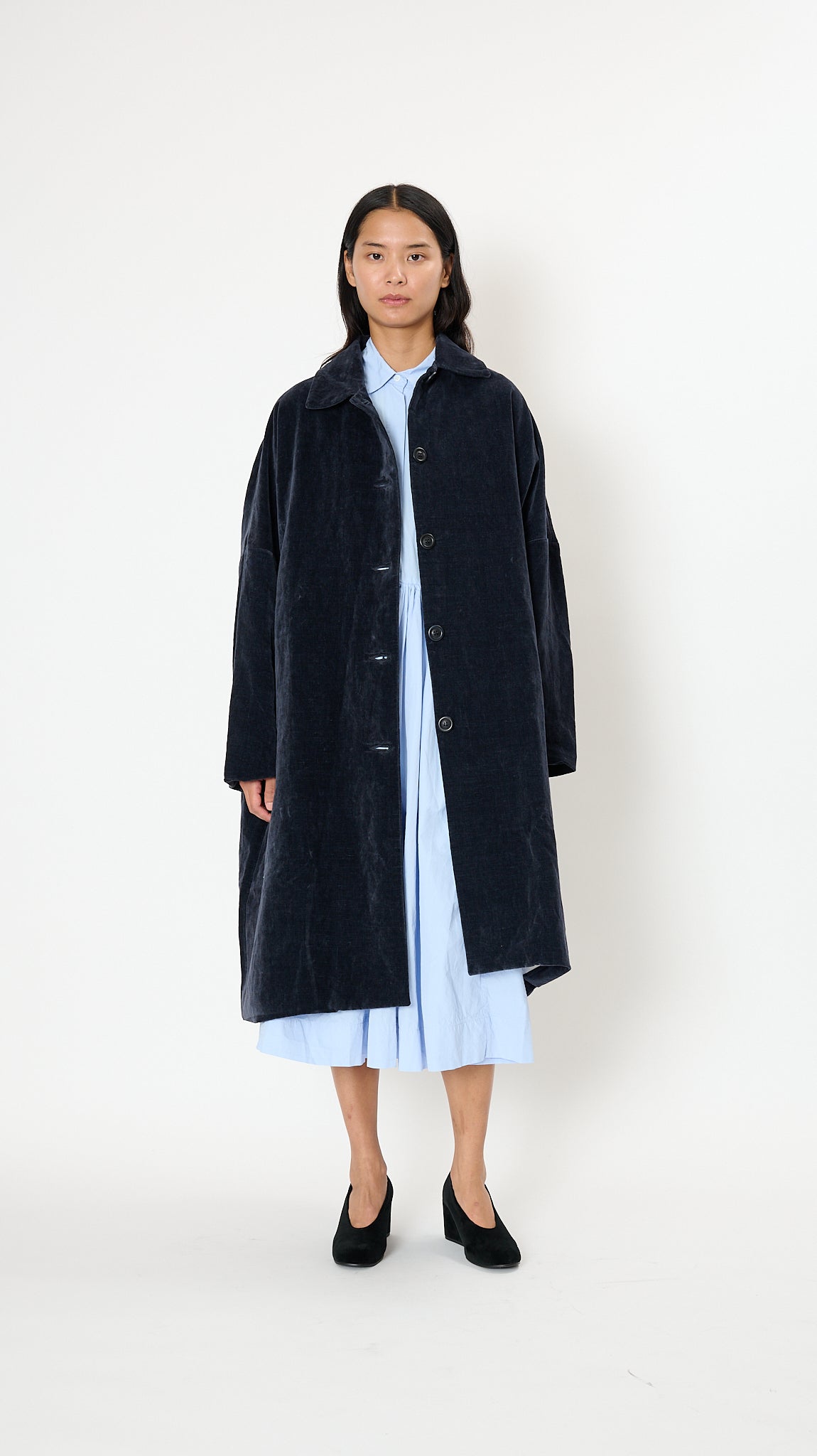 Casey Casey Big Blobby Coat in Navy