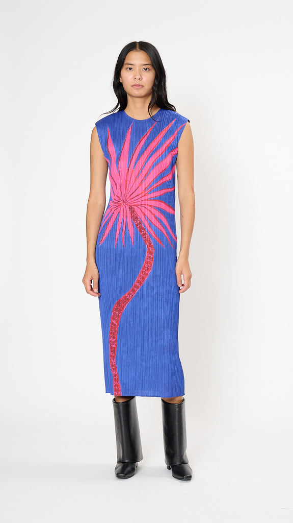 Issey Miyake Pleats Please Ice Desert Dress in Blue – Diamond