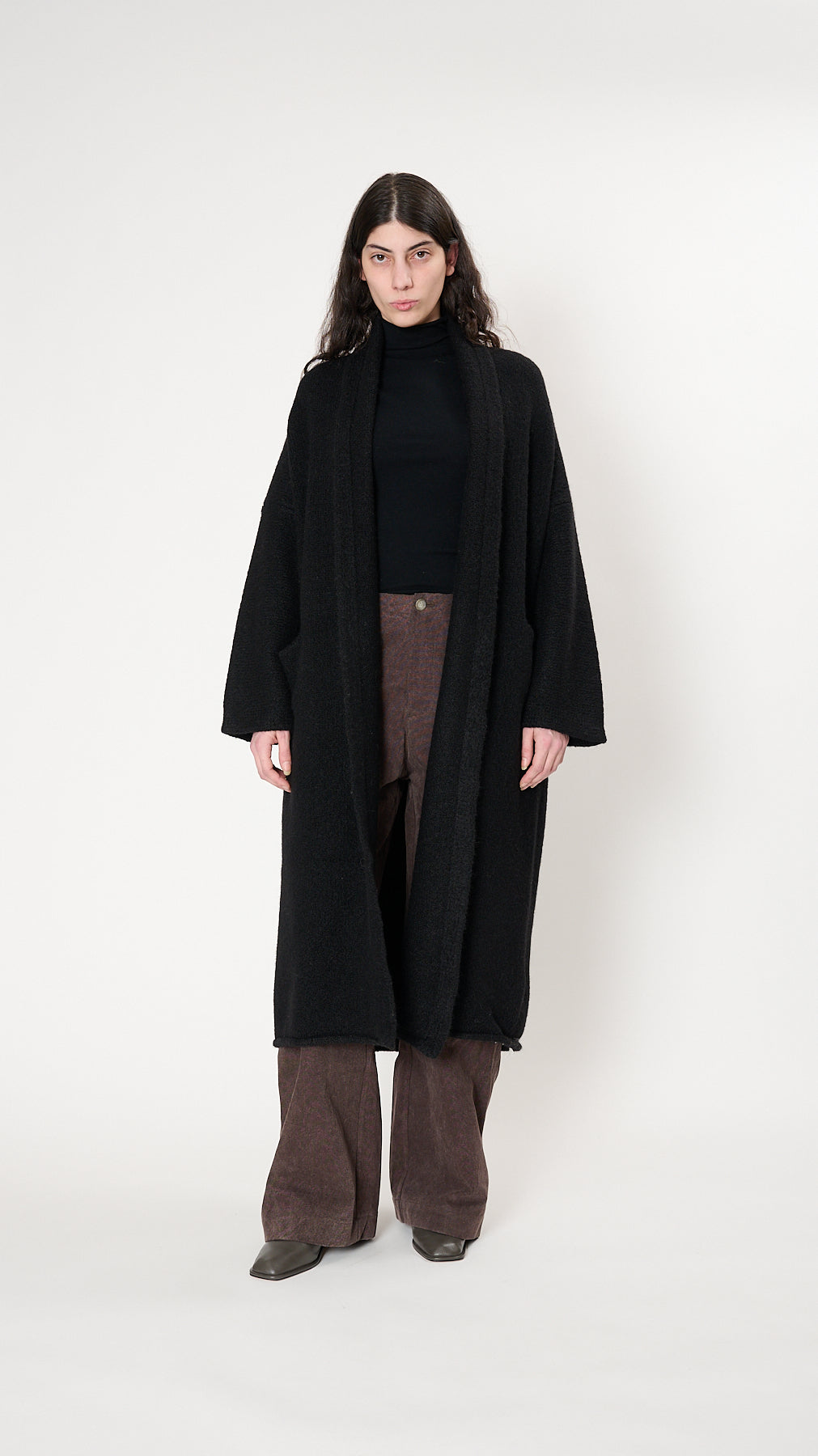 Lauren Manoogian Long Shawl Cardigan in Black – Diamond Dream
