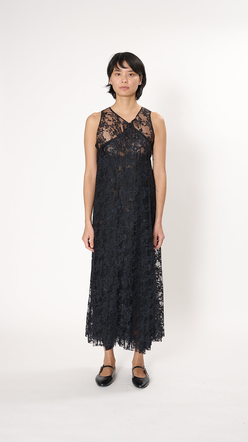junya watanabe lace dress Junya Watanabe Polka Dot Halter Midi Dress, Black/White, Women's, X-Small, Cocktail & Party Wedding Guest Dresses Halter Neck Dresses