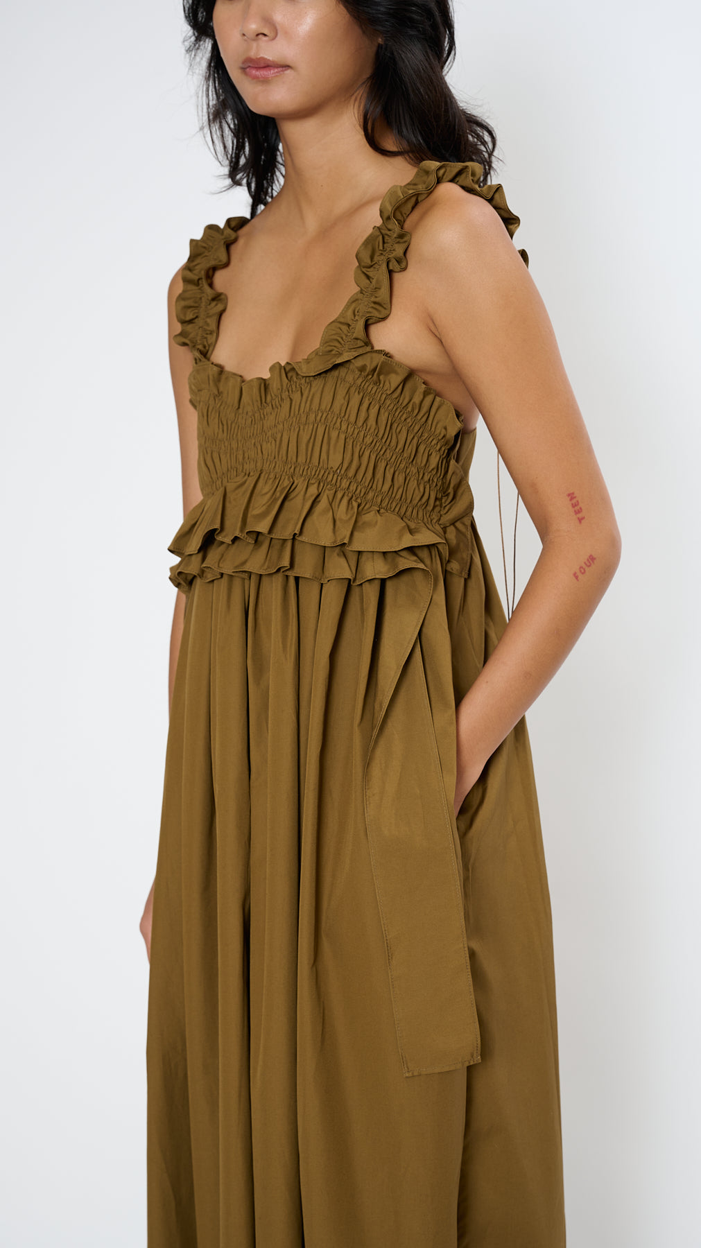 Cecilie Bahnsen Giovanna Dress in Light Brown Diamond Dream Jewelry + Apparel Cecilie Bahnsen Giovanna Dress in Light Brown Diamond Dream Jewelry + Apparel