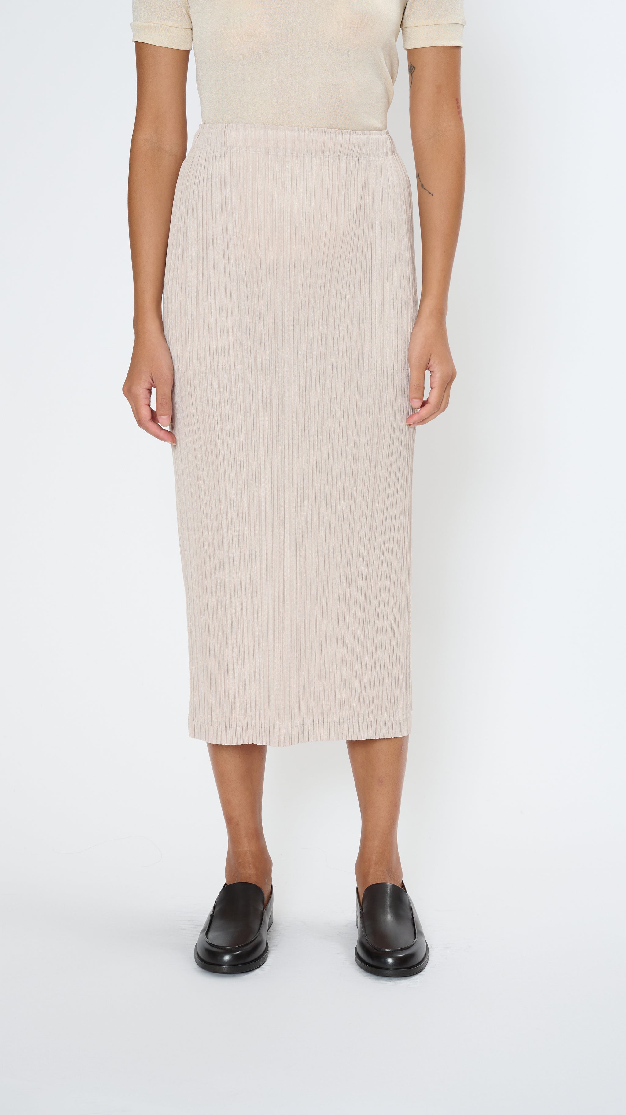 ワンピース ISSEY MIYAKE Women Mid Skirts IM48KT353 05 WHITE 27747507_57576219_600.jpg