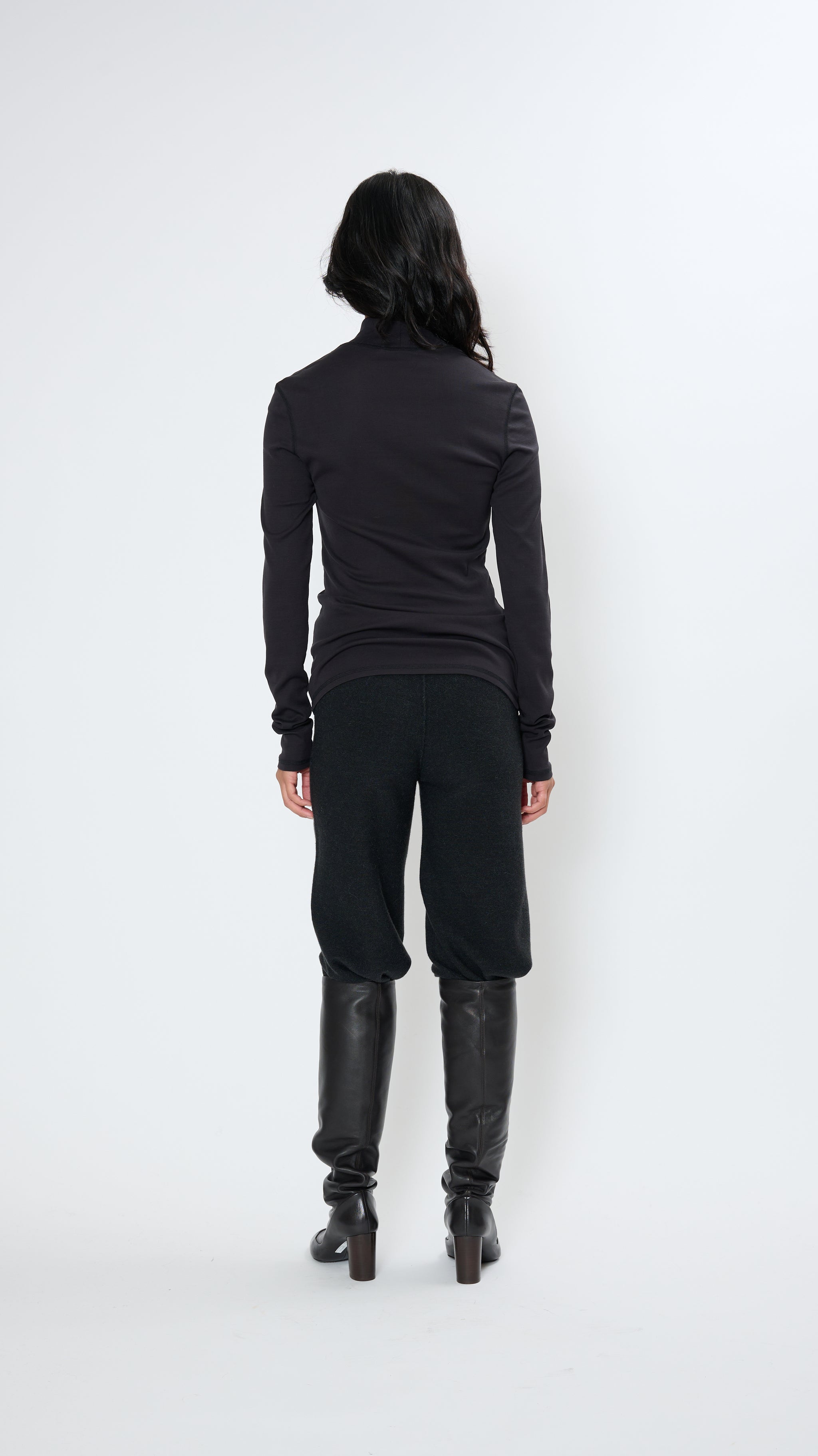 トップス LEMAIRE RIB TURTLENECK SQUID INK Lemaire Long Sleeve Rib Turtleneck - Squid Ink | Garmentory