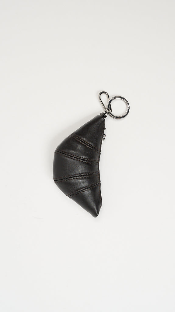 LEMAIRE MINI CROISSANT KEYRING ダークチョコレート Lemaire Mini Croissant Keyring in Dark Chocolate – Diamond Dream
