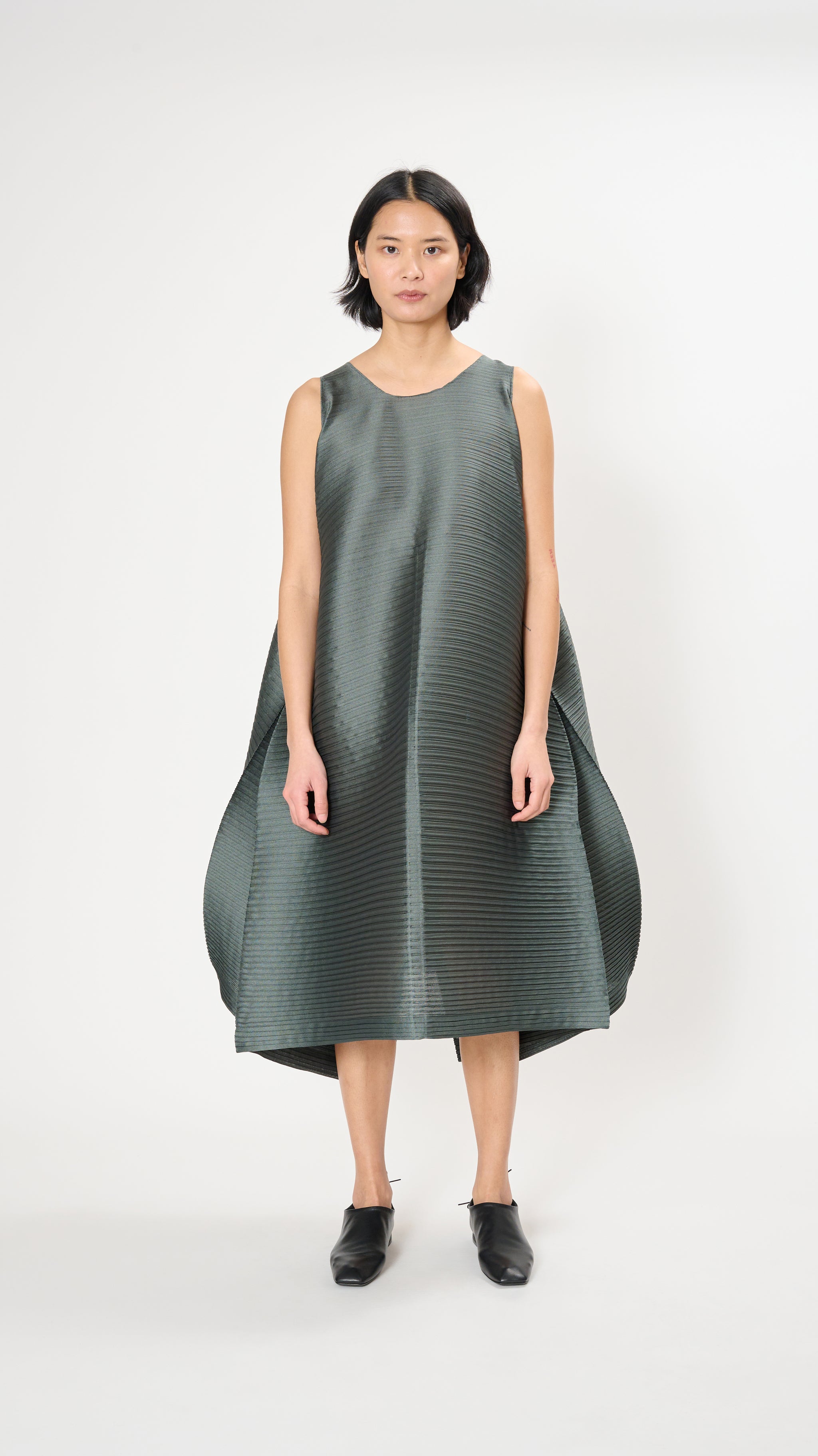 PLEATS PLEATS デニム風オールインワン PROPORTION BODY DRESSING（プロポーションボディドレッシング