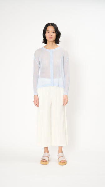 PLEATS PLEASE アイボリー 五分袖ニット PLEATS PLEASE アイボリー 五分袖ニット レディース