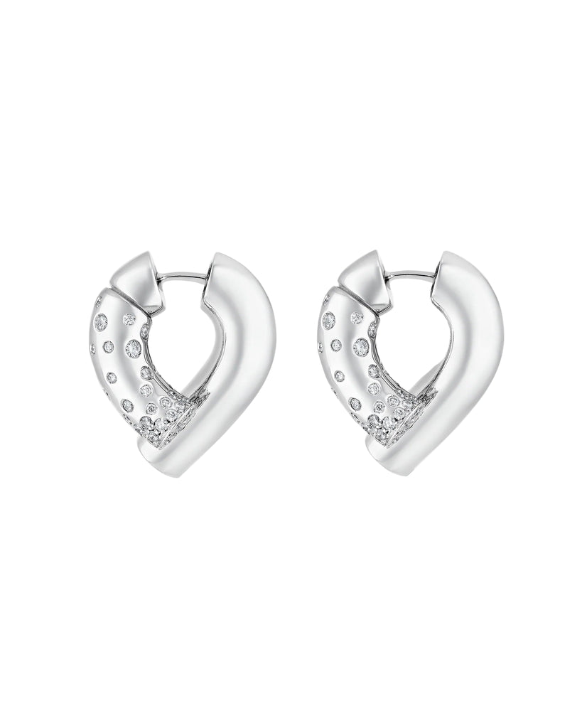 Tabayer Tabayer Oera Earrings in 18k White Gold with Pavé Diamonds – Diamond ...