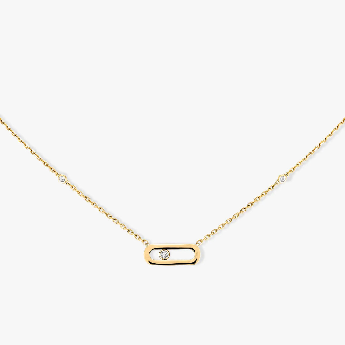 Messika Move Uno Necklace in Yellow Gold – Diamond Dream Jewelry + Apparel