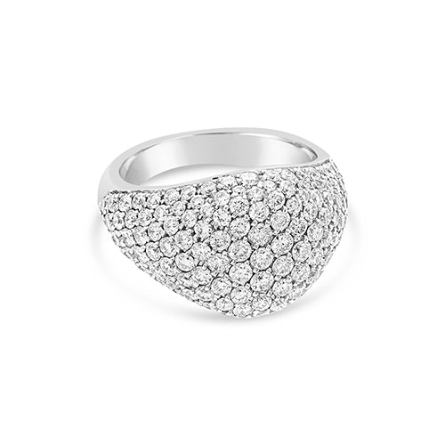18K White Gold Pave Pinky Ring