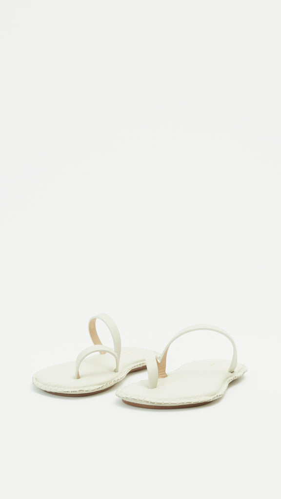Strappy Sandals in Ivory front