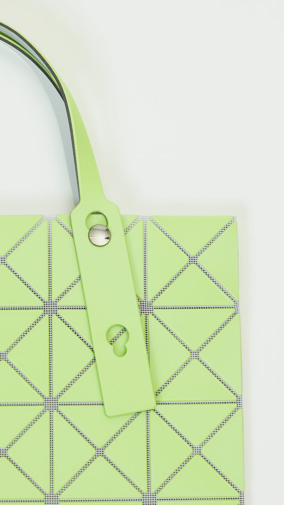 Issey Miyake Bao Bao Lucent Frost Tote Bag in Neon Yellow detail