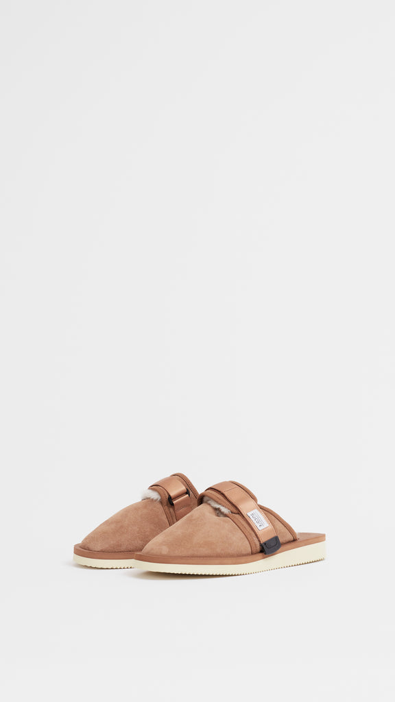 Suicoke ZAVO-M2AB Slide in Brown front view