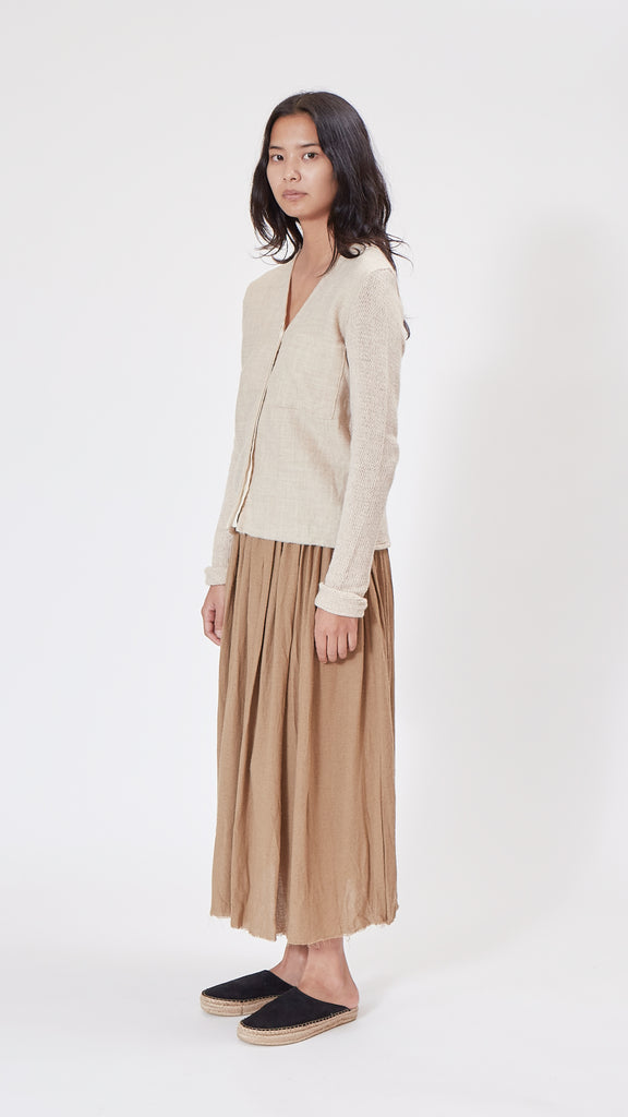 Elsa Esturgie Fanfare Cardigan in Poudre side