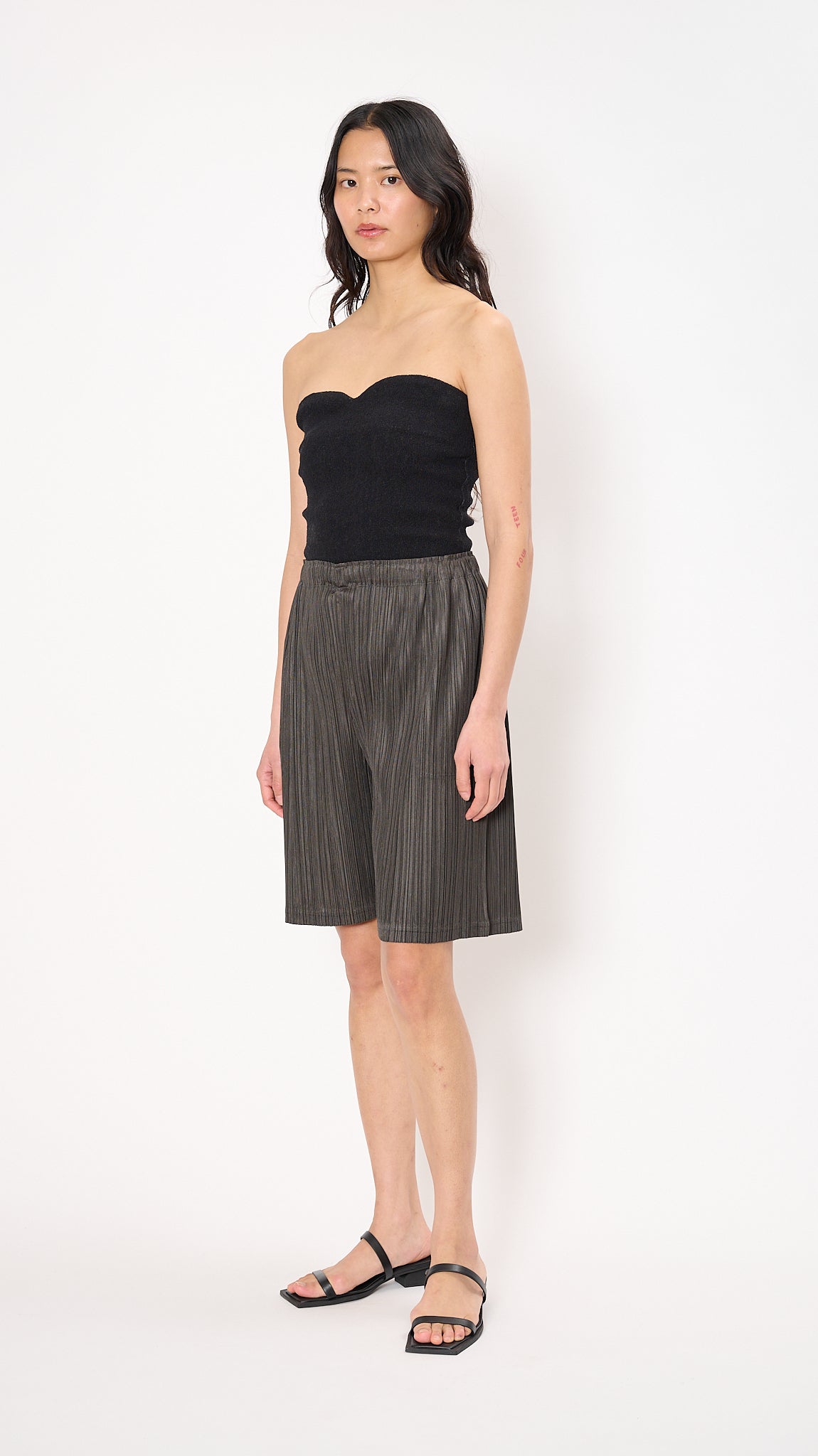 Issey Miyake Pleats Please Thicker Bottoms 2 Short in Charcoal