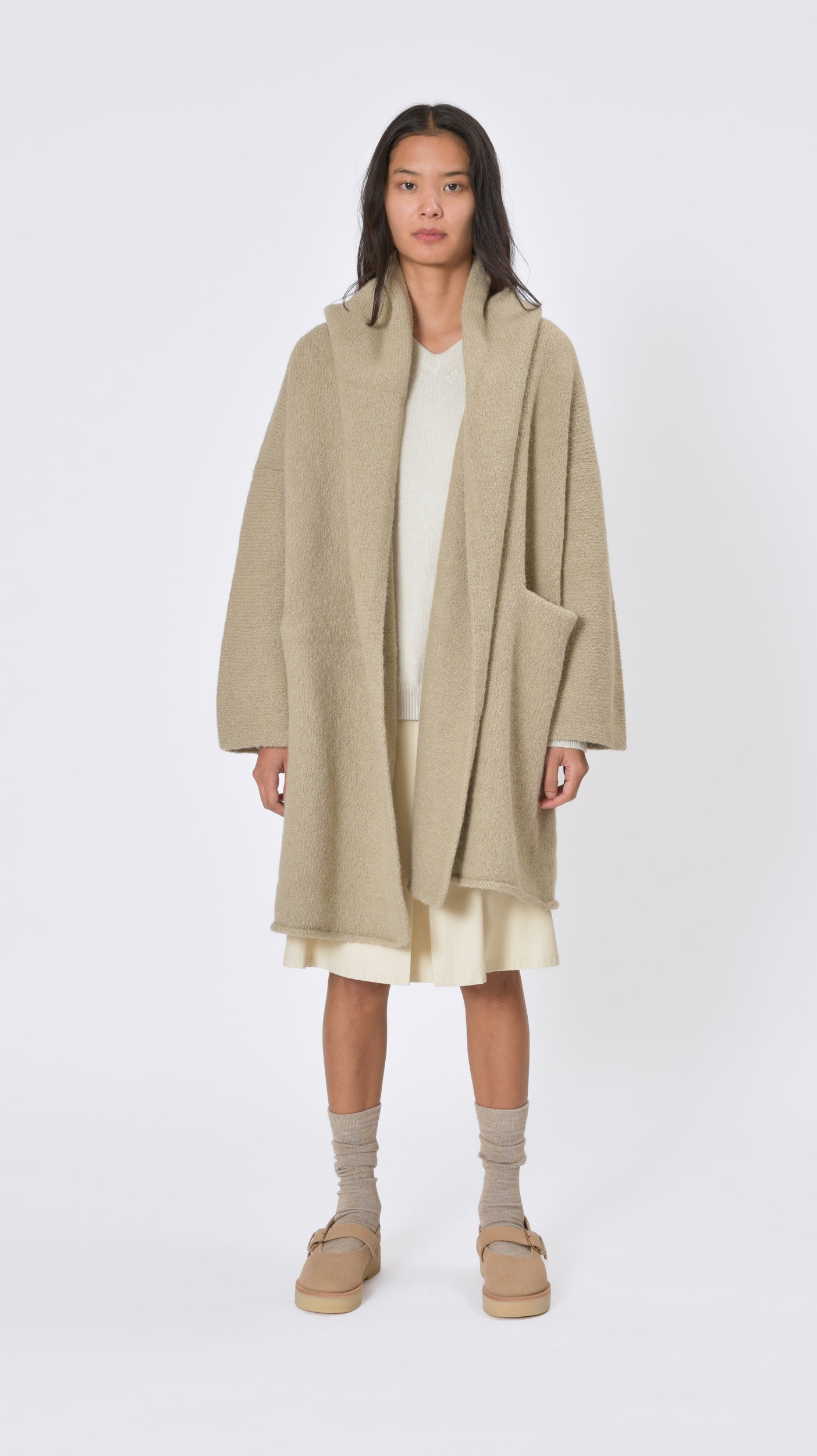 Lauren Manoogian Capote Coat in Willow – Diamond Dream