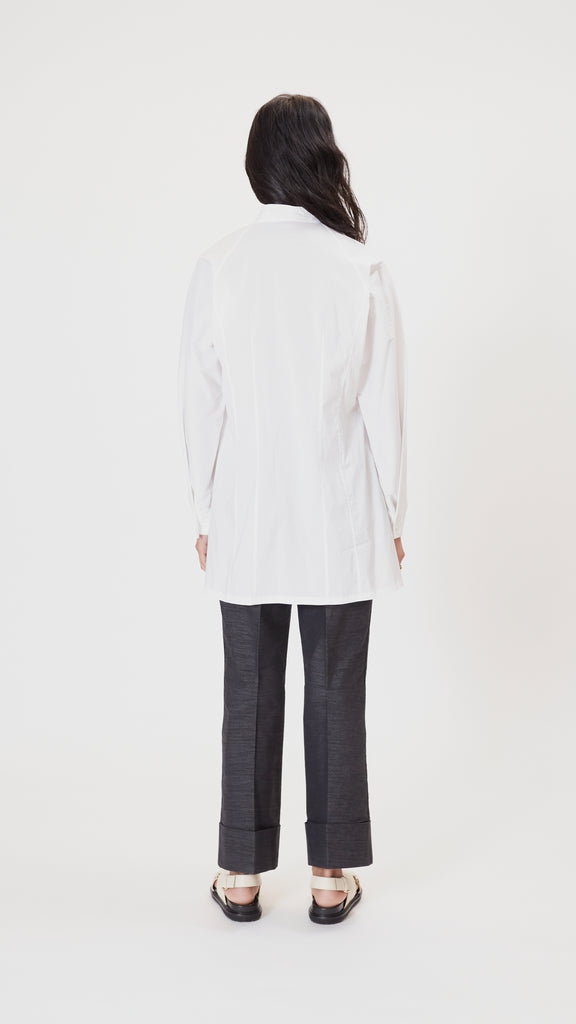 Issey Miyake Fine Shirt in White Back View