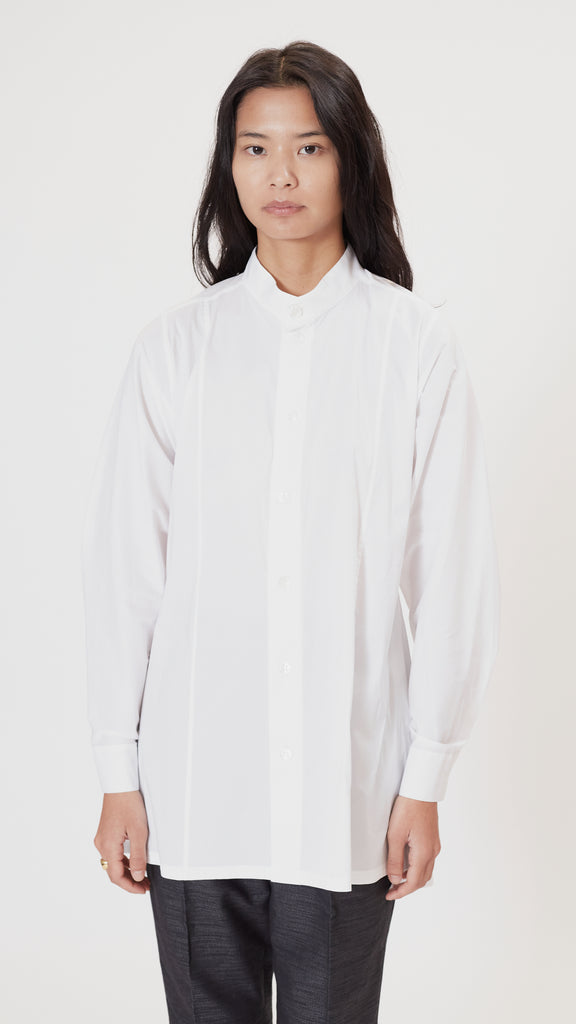 Issey Miyake Fine Shirt in White Close Up