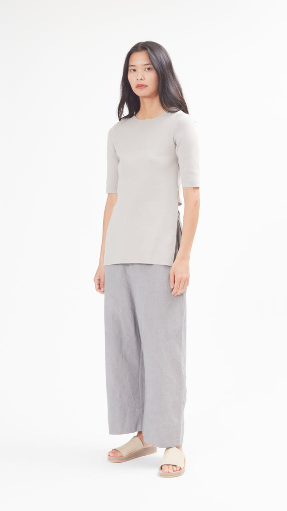 Lauren Manoogian Stretch Apron Tee in Silver side