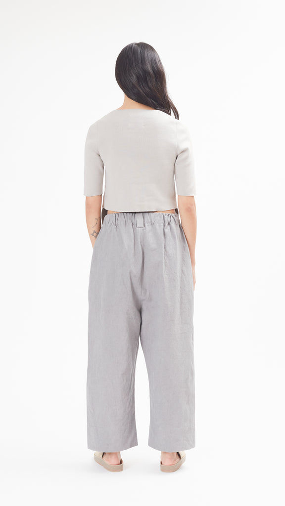 Lauren Manoogian Stretch Apron Tee in Silver back
