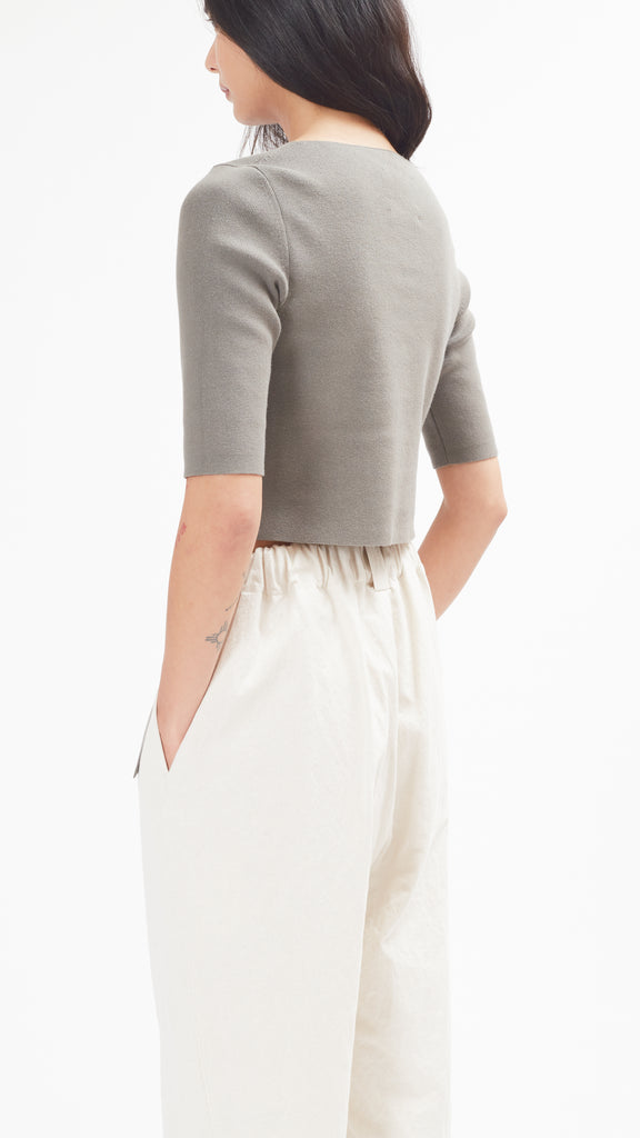 Lauren Manoogian Stretch Apron Tee in Lead Back Detail