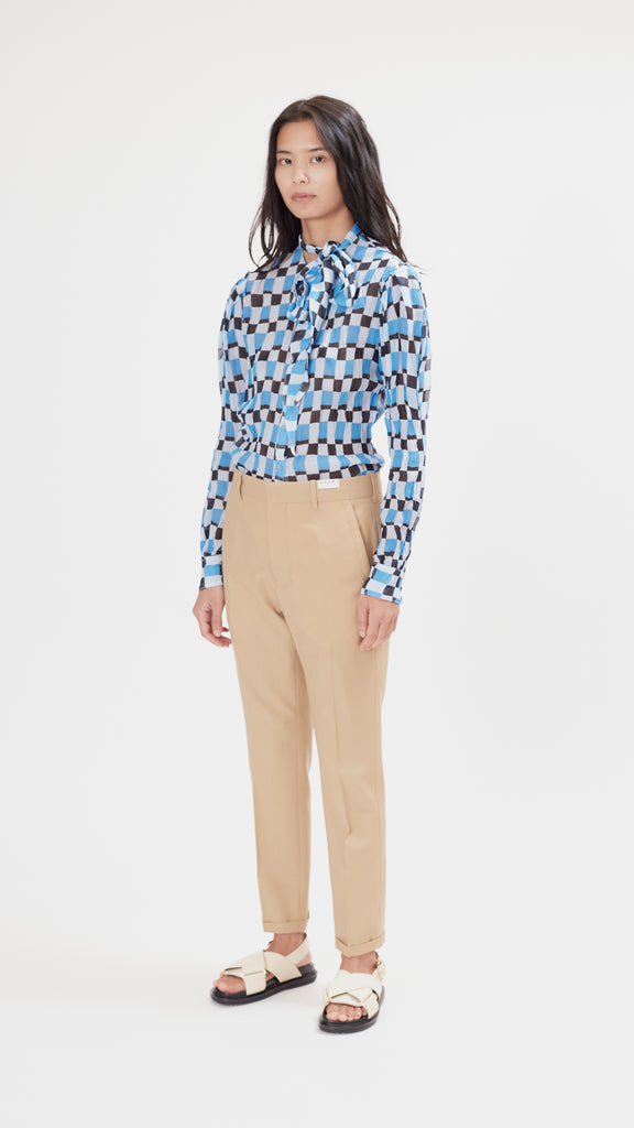 Marni Straight Leg Cropped Pants in Dijon Side View