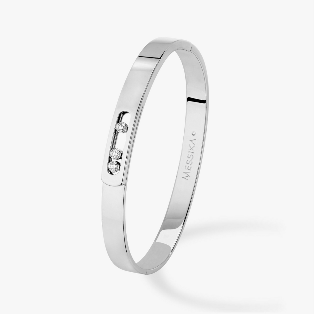 Move Noa Bangle in White Gold and Diamonds