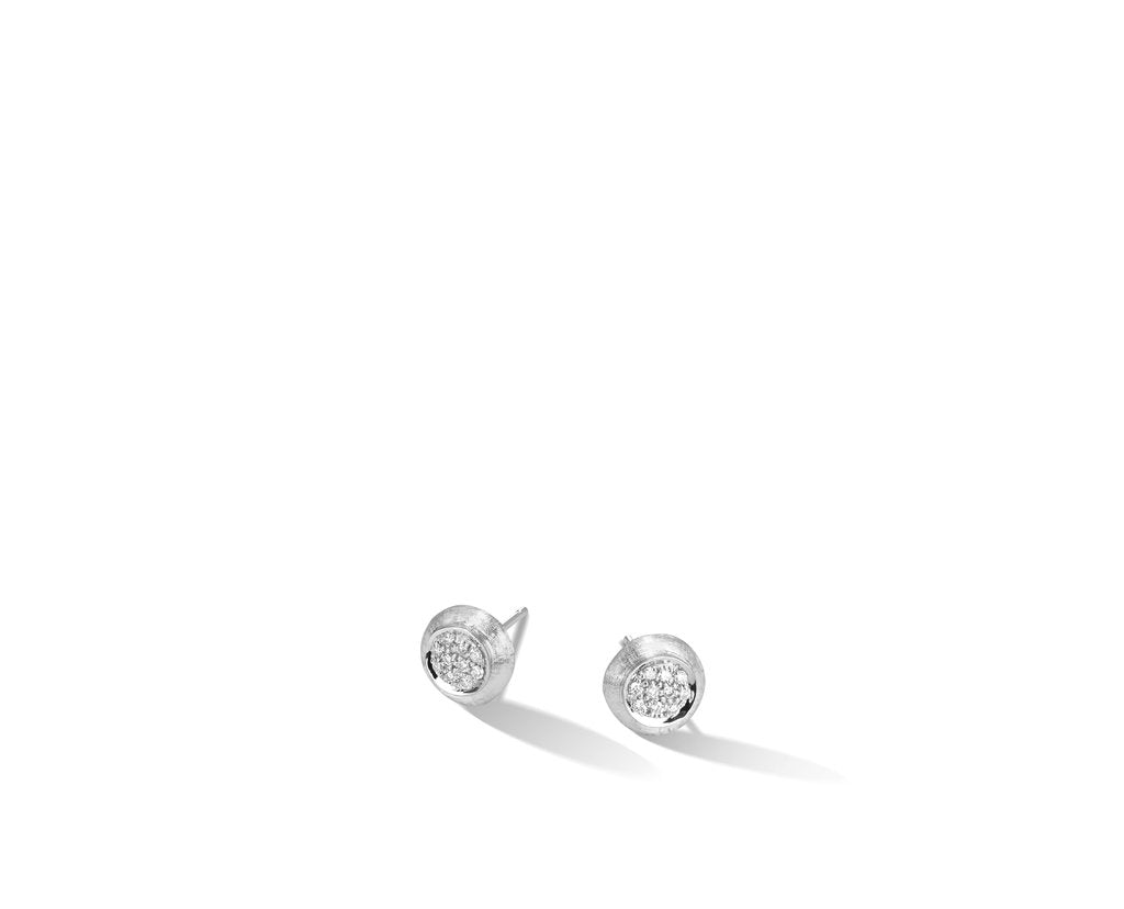 18K White Gold and Diamond Stud Earrings