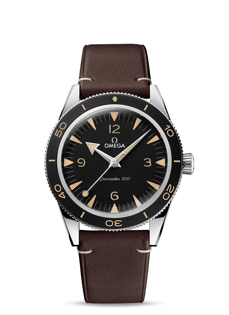 Omega Seamaster 300 Co Axial Master Chronometer 41mm Steel on Leather Strap 234.32.41.21.01.001 Diamond Dream Jewelry Apparel
